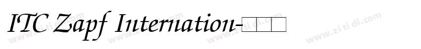 ITC Zapf Internation字体转换
